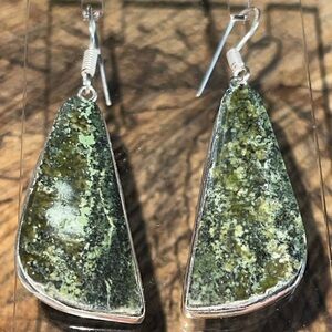 Serpentine Earrings 2 1/4”